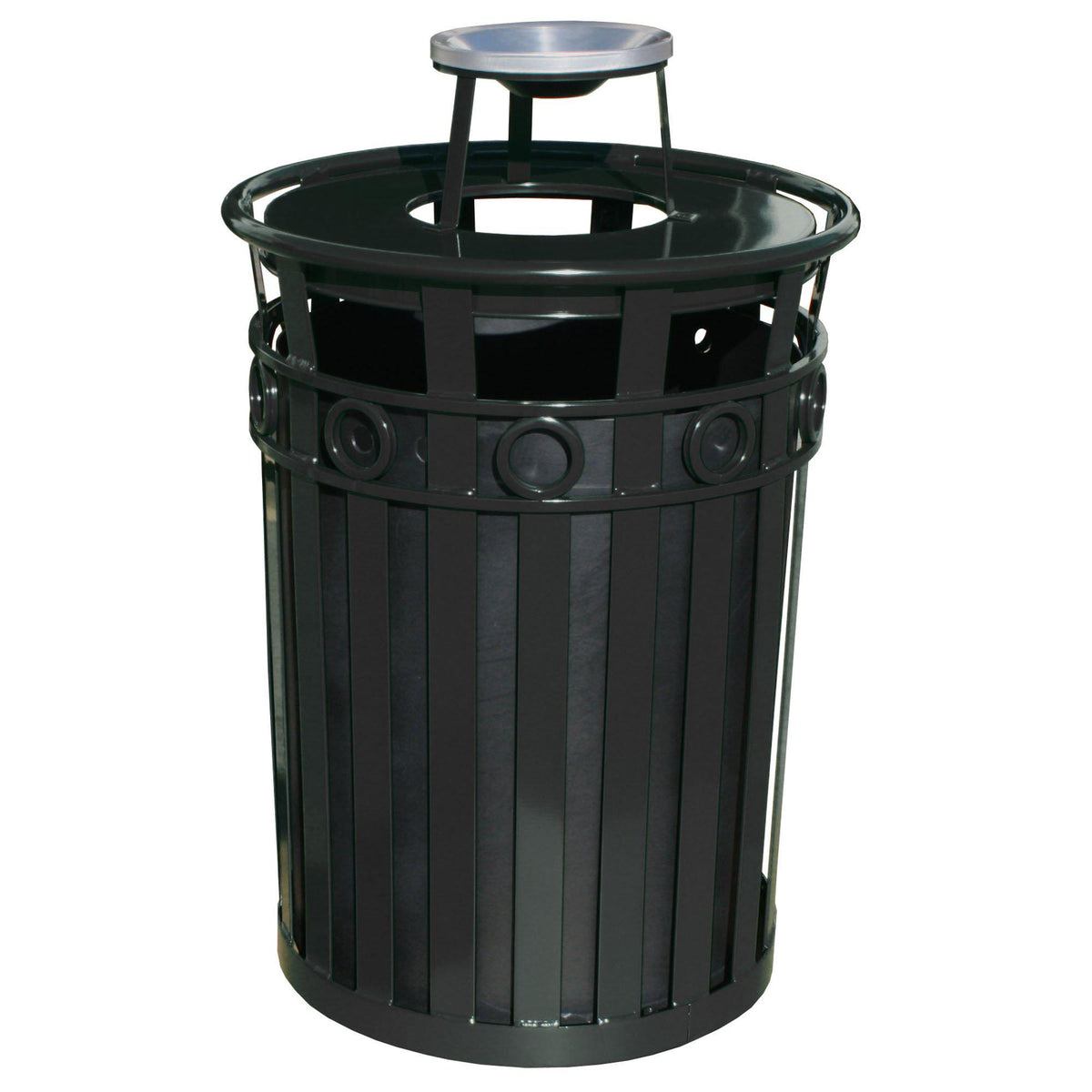 Oakley Collection Decorative Outdoor Trash Receptacle with Ash Top, 36-Gallon Capacity