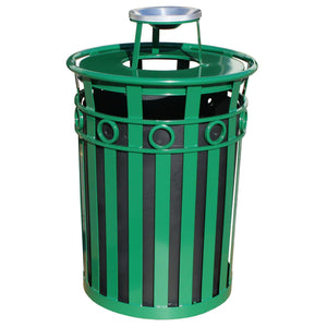 Oakley Collection Decorative Outdoor Trash Receptacle with Ash Top, 36-Gallon Capacity