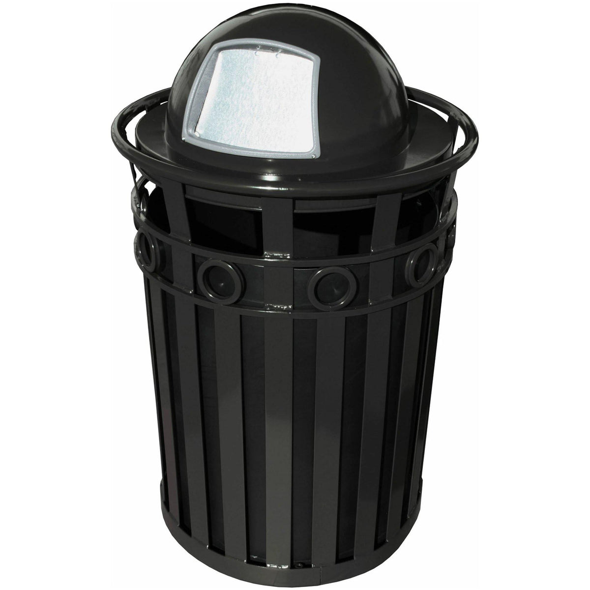 Oakley Collection Decorative Outdoor Trash Receptacle with Dome Top, 36-Gallon Capacity