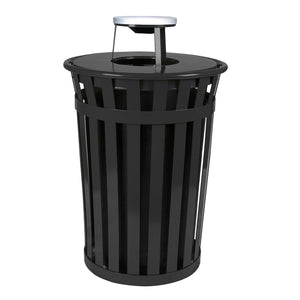 Oakley Collection Outdoor Trash Receptacle with Ash Top, 36-Gallon Capacity