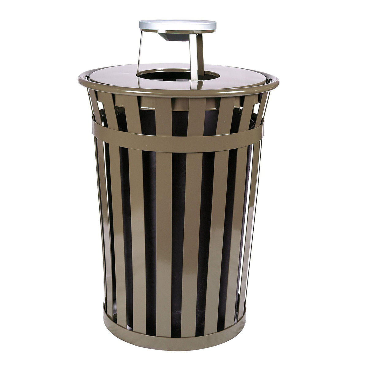 Oakley Collection Outdoor Trash Receptacle with Ash Top, 36-Gallon Capacity