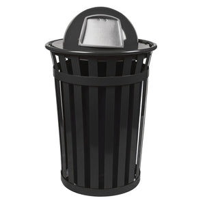 Oakley Collection Outdoor Trash Receptacle with Dome Top, 36-Gallon Capacity