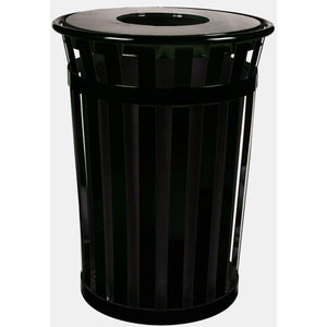 Oakley Collection Outdoor Trash Receptacle with Flat Top, 36-Gallon Capacity