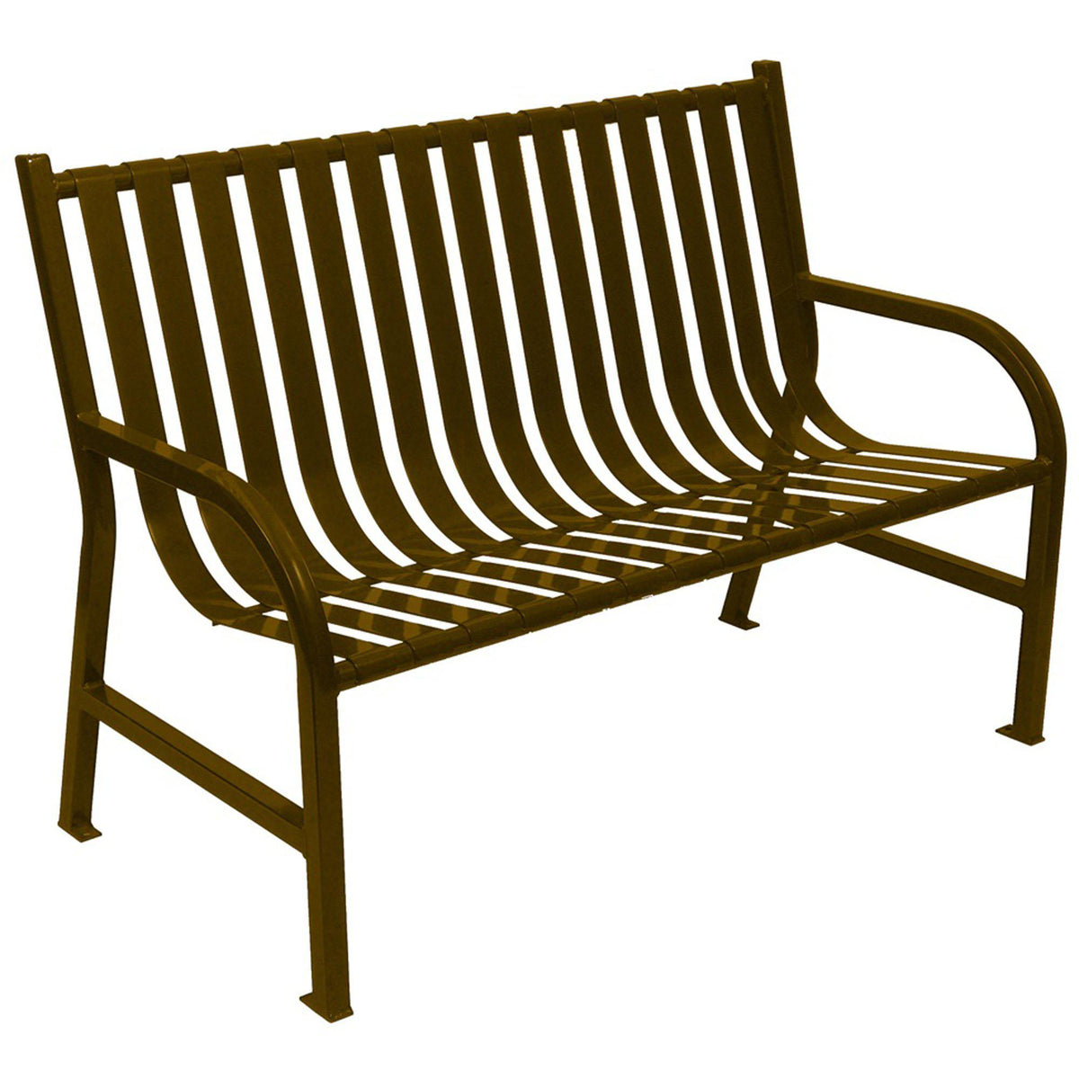 Oakley Collection Slatted Outdoor Bench, 48" L