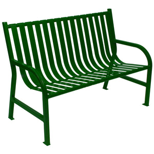Oakley Collection Slatted Outdoor Bench, 48" L