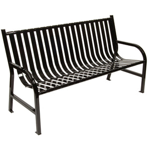 Oakley Collection Slatted Outdoor Bench, 60" L