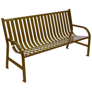 Oakley Collection Slatted Outdoor Bench, 60" L