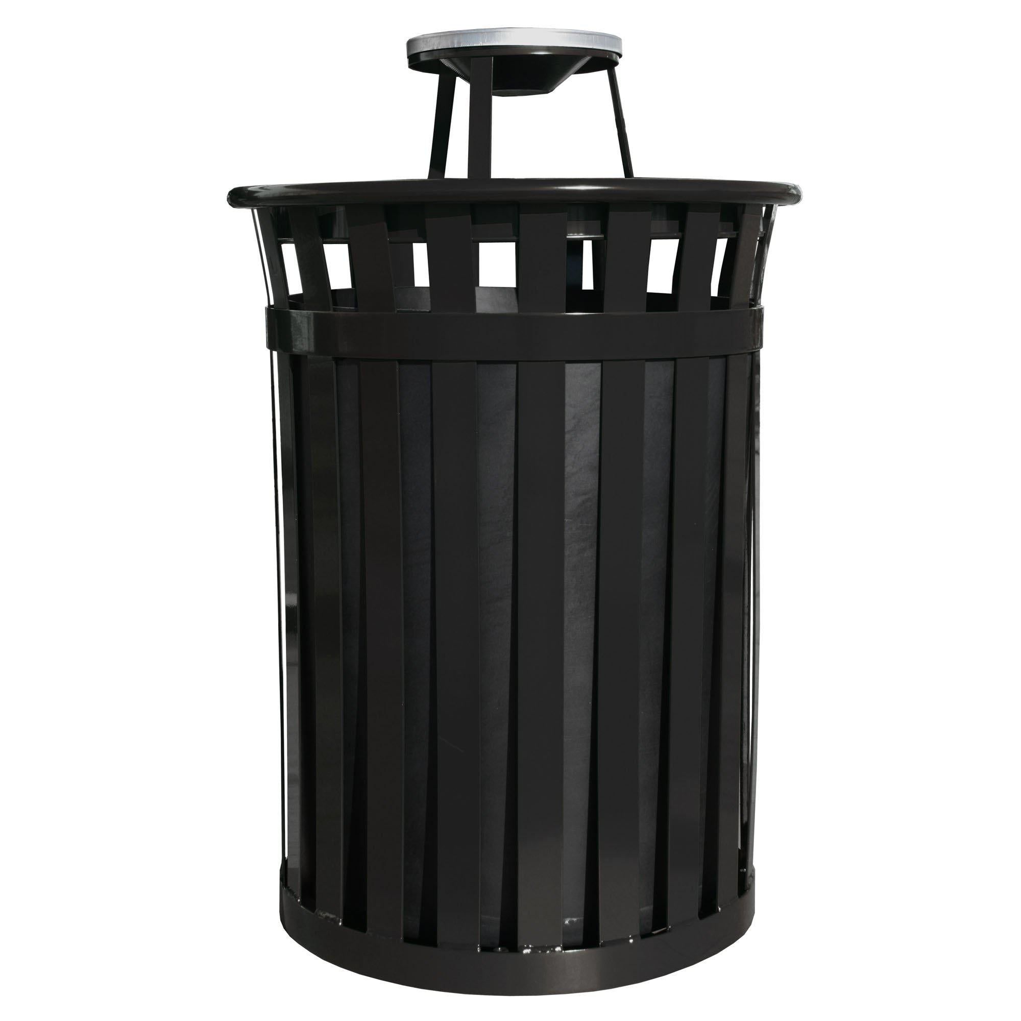Oakley Collection Large Capacity Outdoor Trash Receptacle with Ash Top, 50-Gallon Capacity