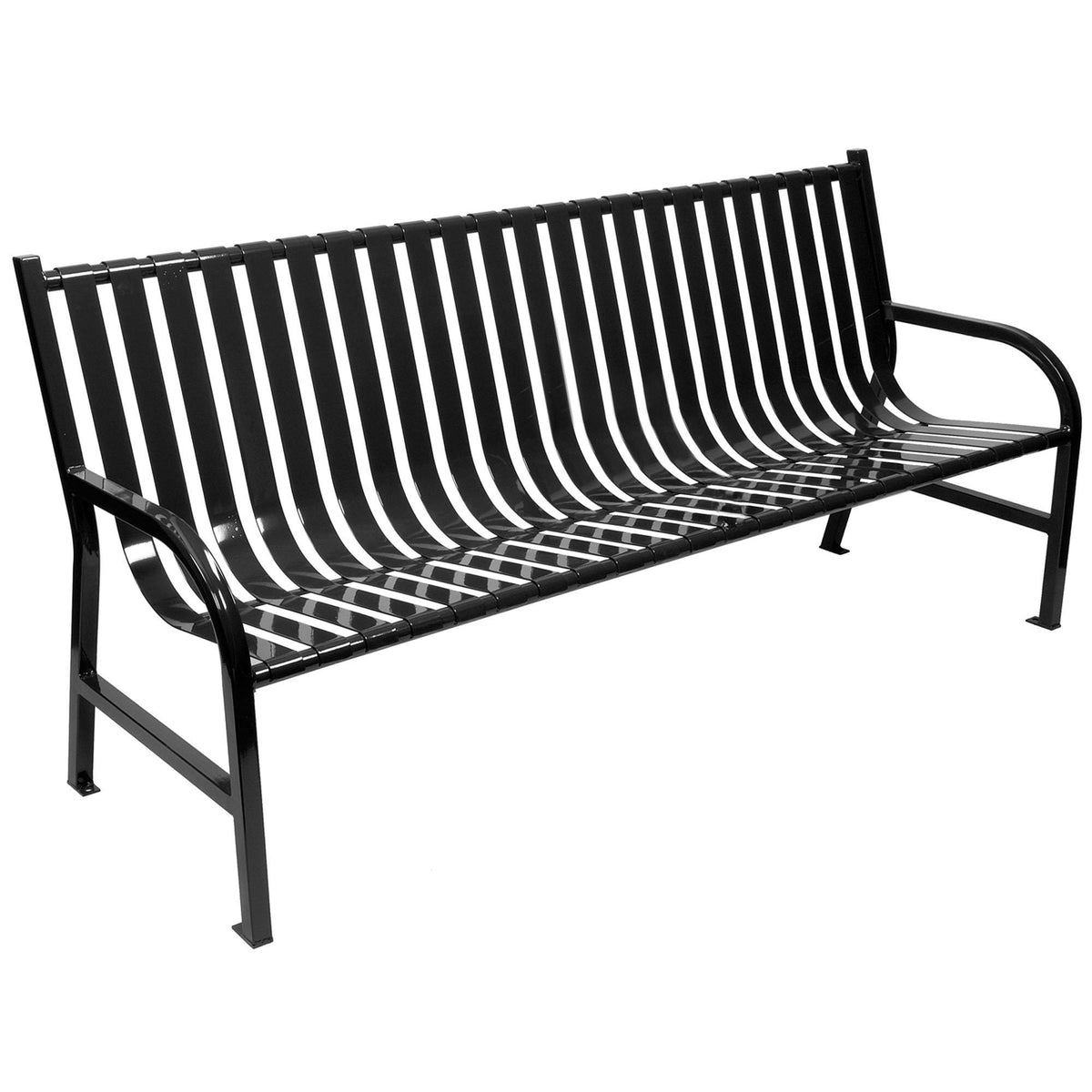 Oakley Collection Slatted Outdoor Bench, 72" L