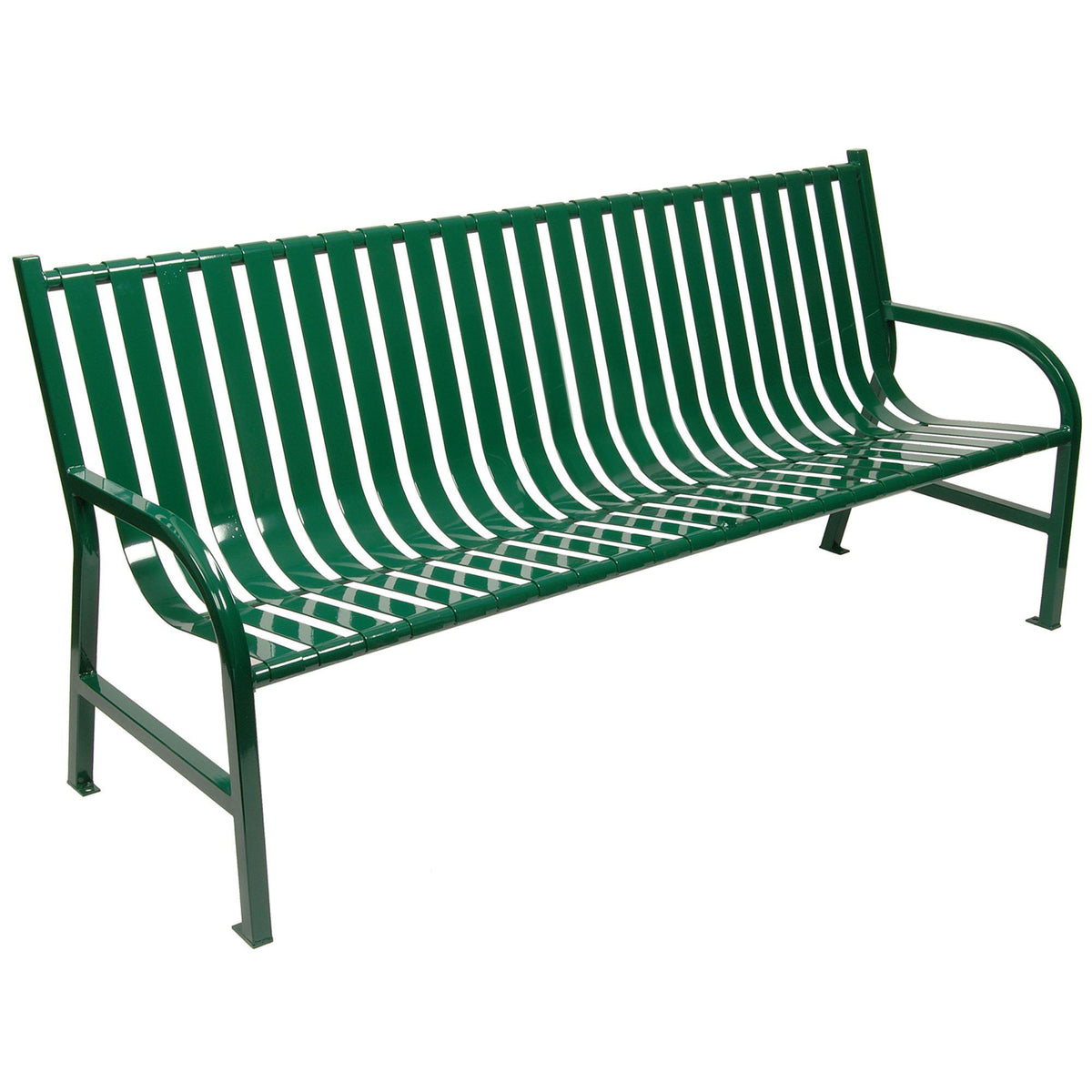 Oakley Collection Slatted Outdoor Bench, 72" L