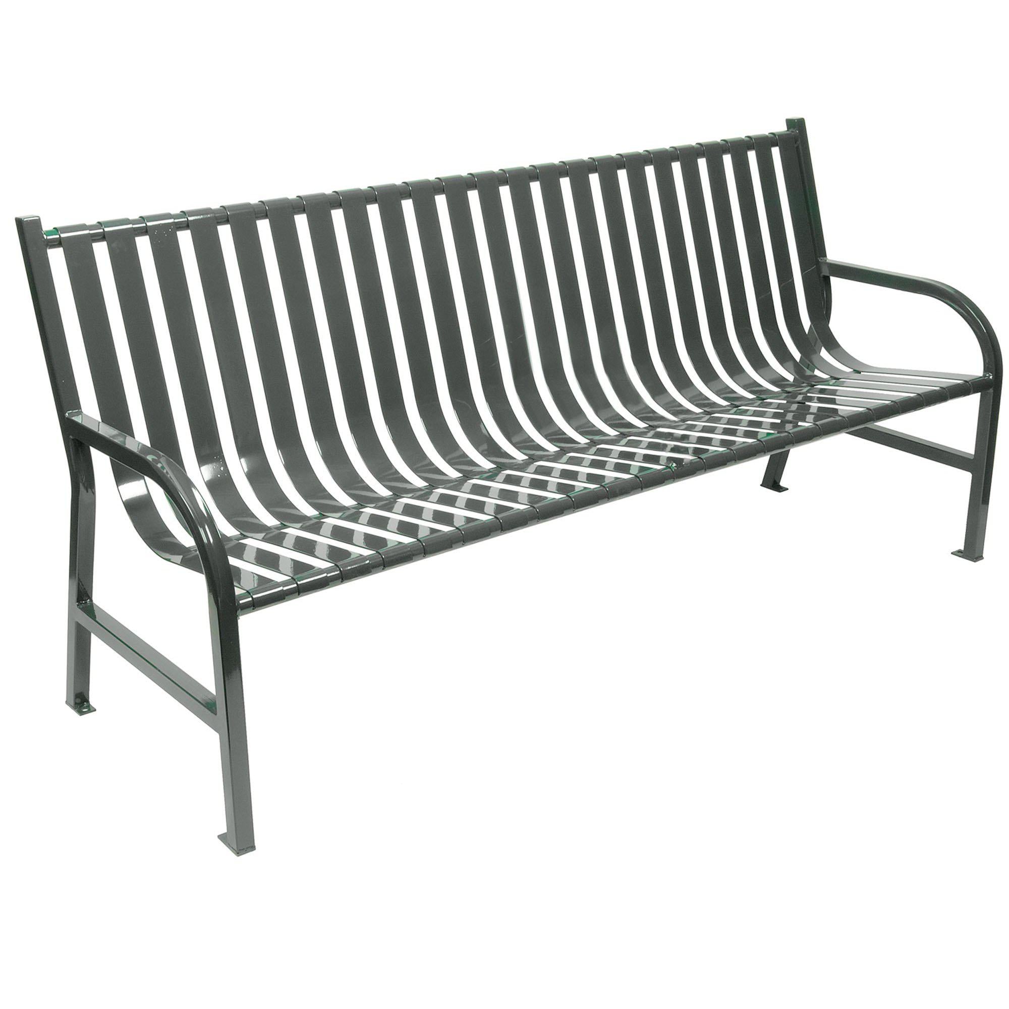 Oakley Collection Slatted Outdoor Bench, 72" L