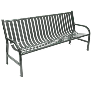Oakley Collection Slatted Outdoor Bench, 72" L