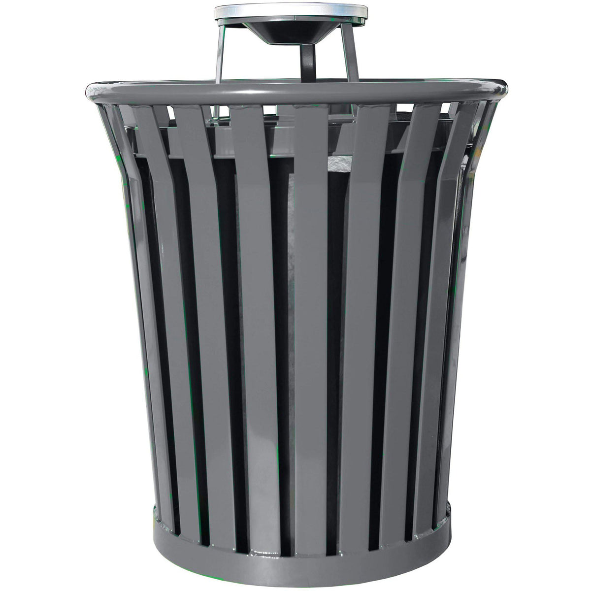 Wydman Collection Heavy Duty Slatted Outdoor Trash Receptacle with Ash ...