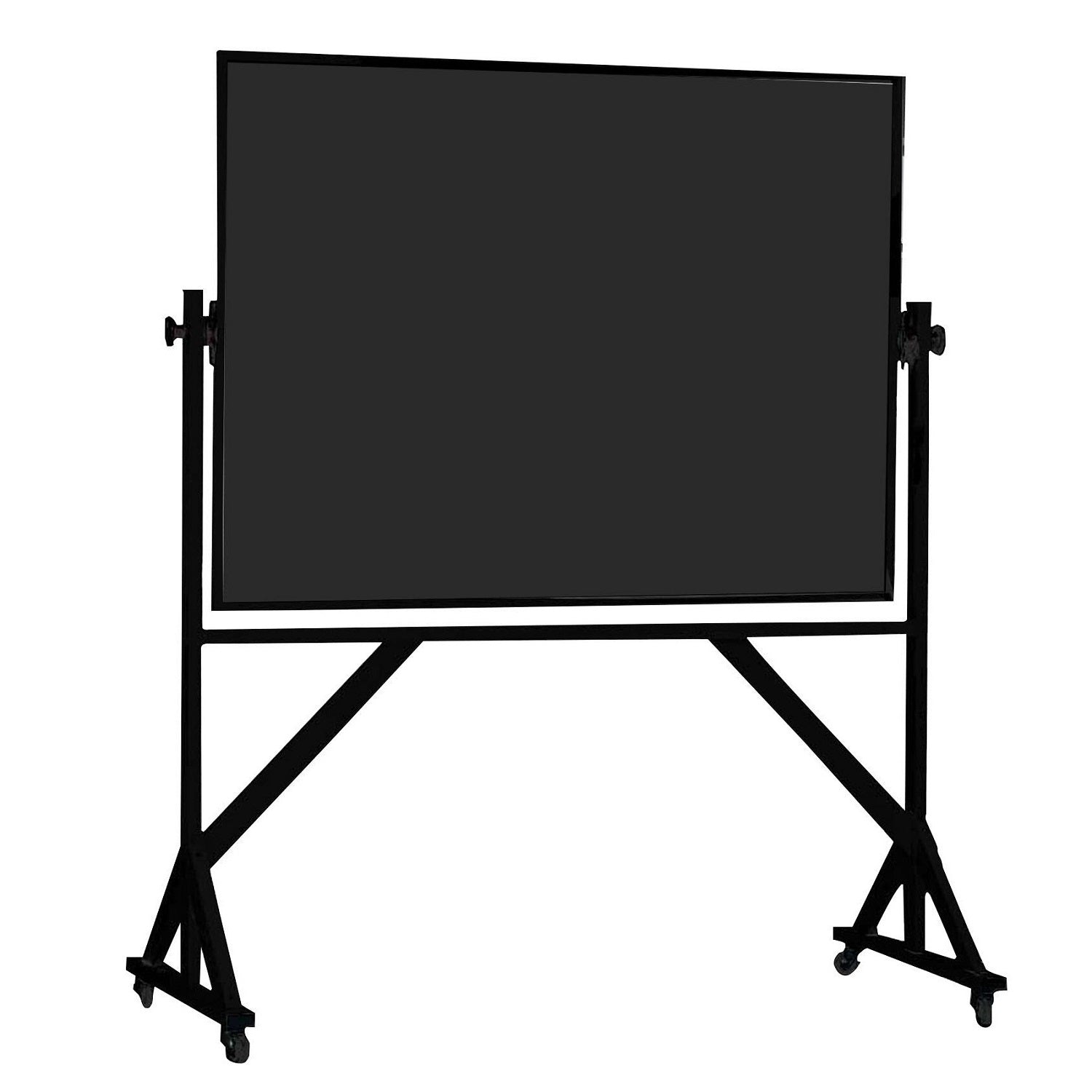 En Noir Mobile Reversible Black Dry Erase Magnetic Porcelain Markerboard, 36" H x 48" W