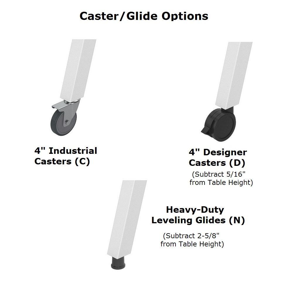 A-Frame Series Mobile Table, Phenolic Top, 48" W x 36" D x 30" H