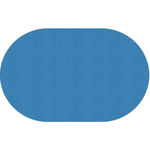 Americolors Solids Rugs-Classroom Rugs & Carpets-Blue Bird-7'6" x 12' Oval-