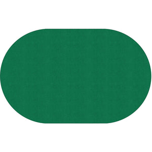 Americolors Solids Rugs-Classroom Rugs & Carpets-Clover Green-7'6" x 12' Oval-