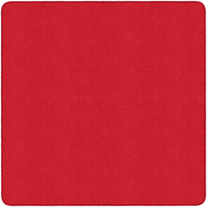 Americolors Solids Rugs-Classroom Rugs & Carpets-Rowdy Red-6' x 6' Square-