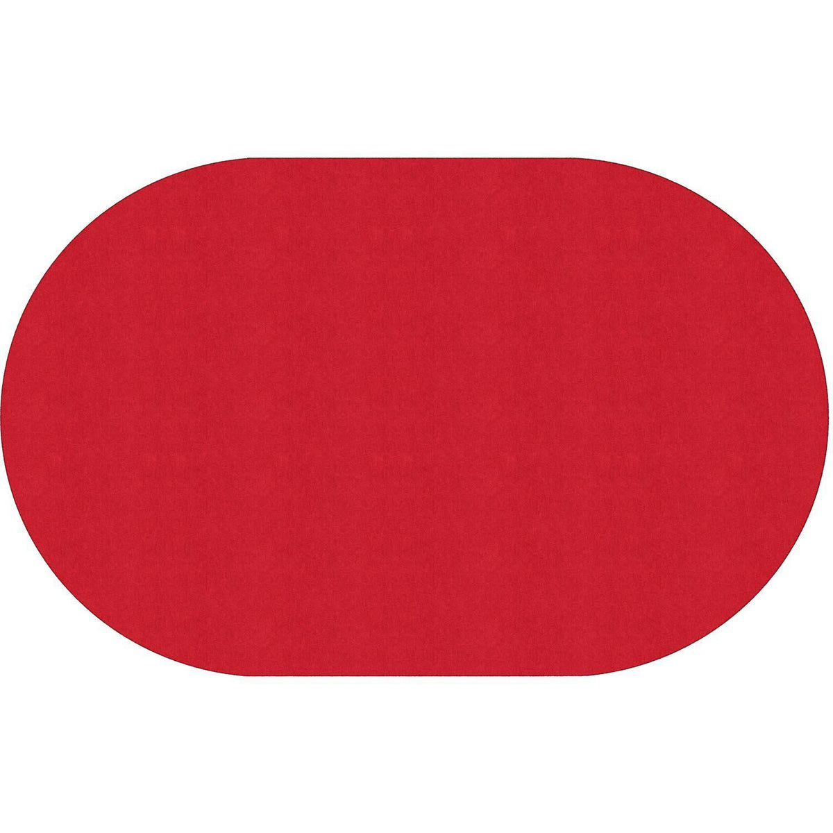 Americolors Solids Rugs-Classroom Rugs & Carpets-Rowdy Red-7'6" x 12' Oval-