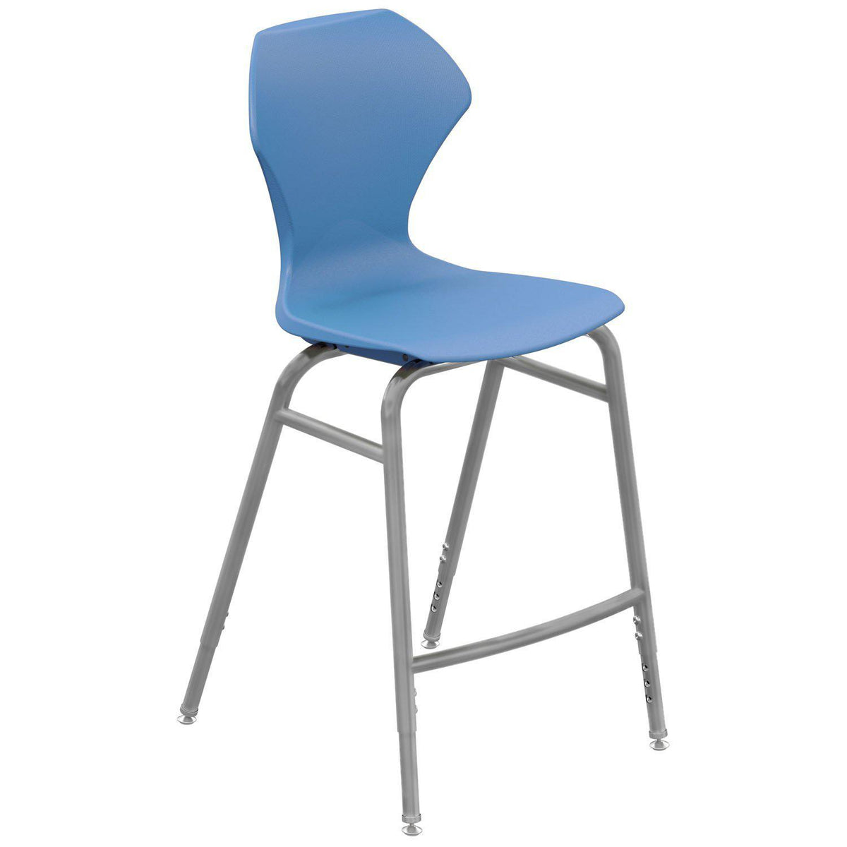 Apex Series Adjustable Height Stool-Stools-Blueberry-Gray-