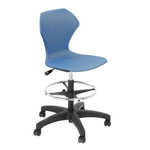 Apex Series Gas Lift Task Swivel Stool with 5-Star Base-Stools-Blueberry-