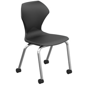Apex Series Mobile Caster Chair-Chairs-16"-Black-