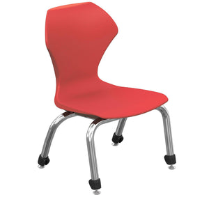 Apex Series Stack Chairs-Chairs-12"-Red-Chrome