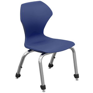 Apex Series Stack Chairs-Chairs-14"-Navy-Chrome