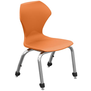 Apex Series Stack Chairs-Chairs-14"-Orange-Chrome