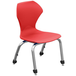Apex Series Stack Chairs-Chairs-14"-Red-Chrome