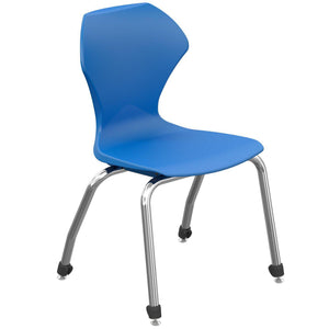 Apex Series Stack Chairs-Chairs-16"-Blue-Chrome