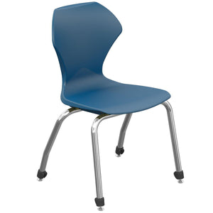 Apex Series Stack Chairs-Chairs-16"-Navy-Chrome