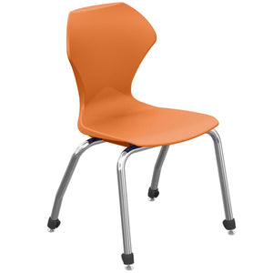 Apex Series Stack Chairs-Chairs-16"-Orange-Chrome