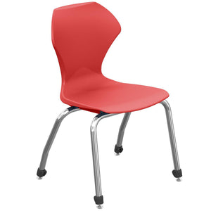 Apex Series Stack Chairs-Chairs-16"-Red-Chrome