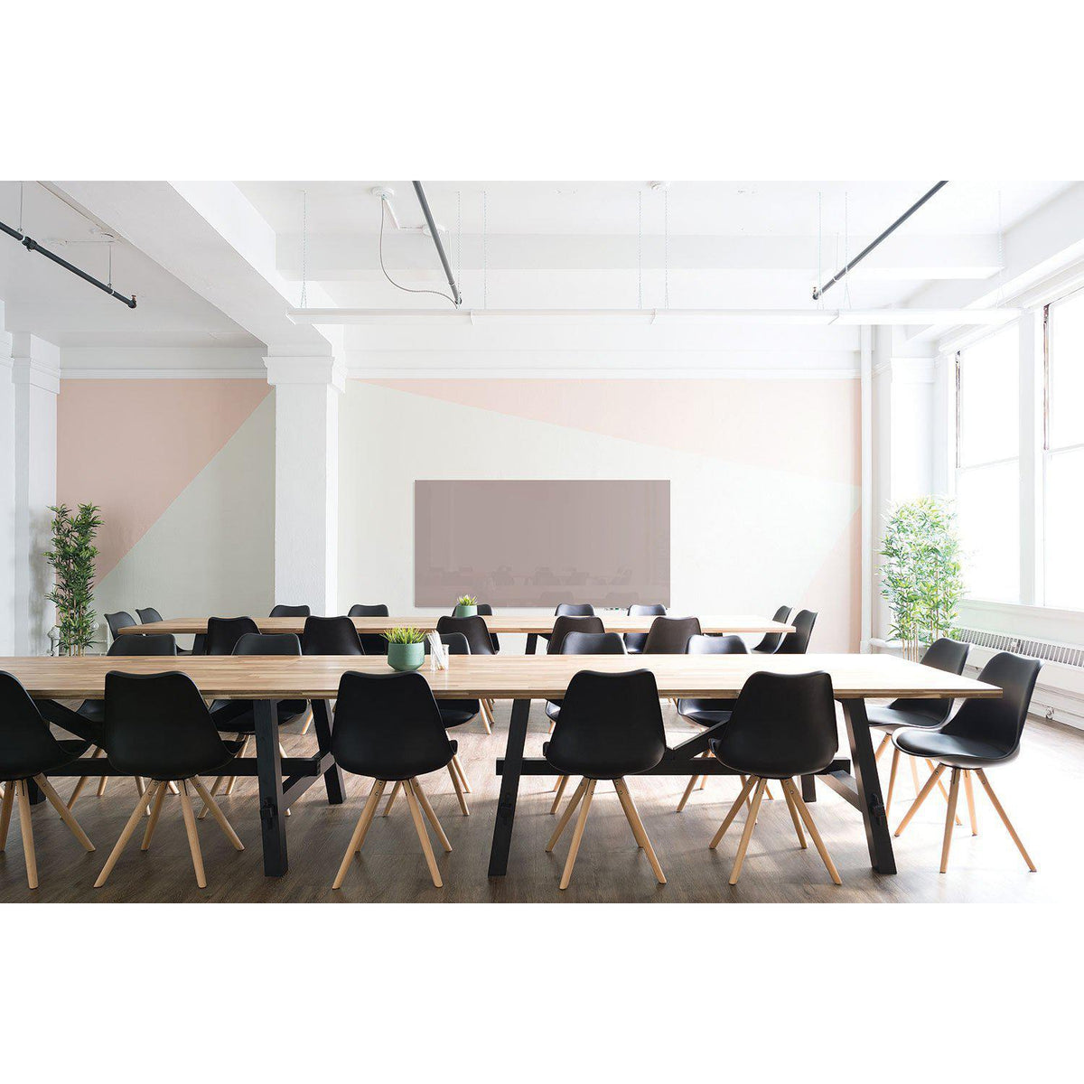 Aria Low Profile Glassboard, Non-Magnetic, Horizontal, 4' x 5'