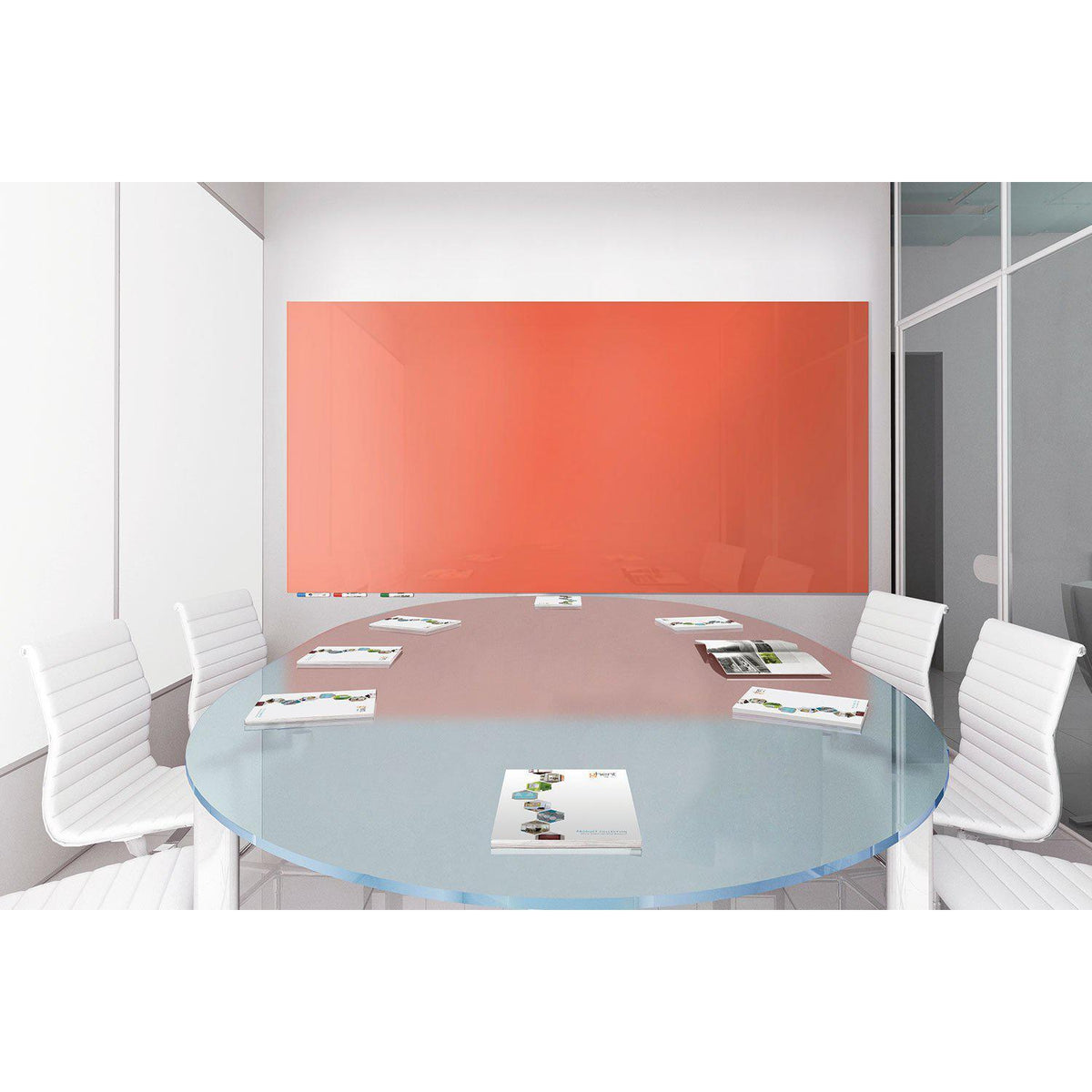 Aria Low Profile Glassboard, Non-Magnetic, Horizontal, 4' x 6'
