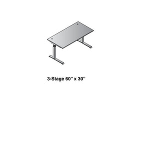 Ascend II 3-Stage Electric Height Adjustable Rectangular Tables