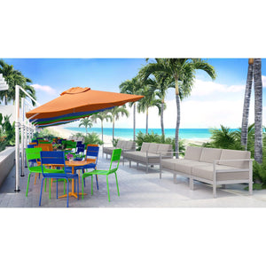 Beachcomber Bali Outdoor/Indoor 36" Square Aluminum Bar Height Table