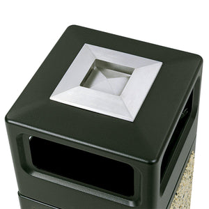  Canmeleon™ Recessed Panel, Ash Urn, Side Open, 15 Gallon, Black
