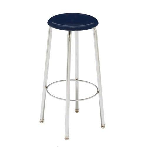 Fixed Height Stool with Solid Hard Plastic Seat,  30" H