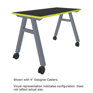 A-Frame Series Mobile Table, Chemguard Top, 72" W x 30" D x 30" H