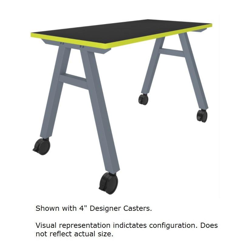 A-Frame Series Mobile Table, Chemguard Top, 96" W x 30" D x 36" H