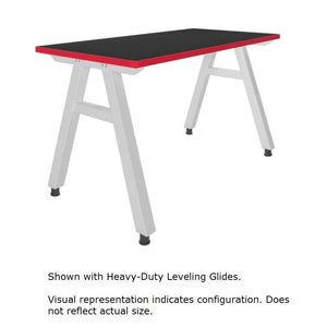 A-Frame Series Mobile Table, Chemguard Top, 48" W x 42" D x 36" H