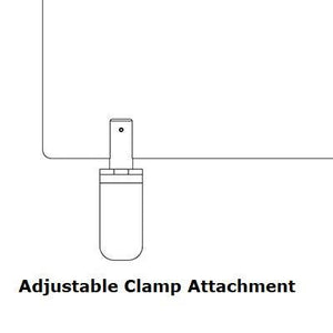 Frosted Thermoplastic Partition & Cubicle Extender with Adjustable Clamp Attachment, 24"H x 48"W