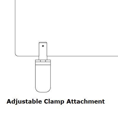Clear Thermoplastic Partition & Cubicle Extender with Adjustable Clamp Attachment, 18"H x 59"W