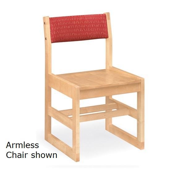 Class Act Arm Chair with Upholstered Back, Sled Base, FREE SHIPPING