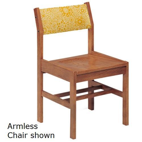 Straight back wooden chair with 2025 arms