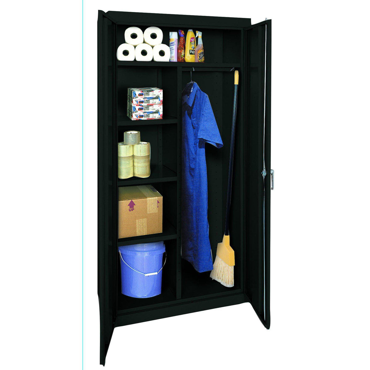 Classic Series Combination Storage Cabinet, 36 x 18 x 72, Black
