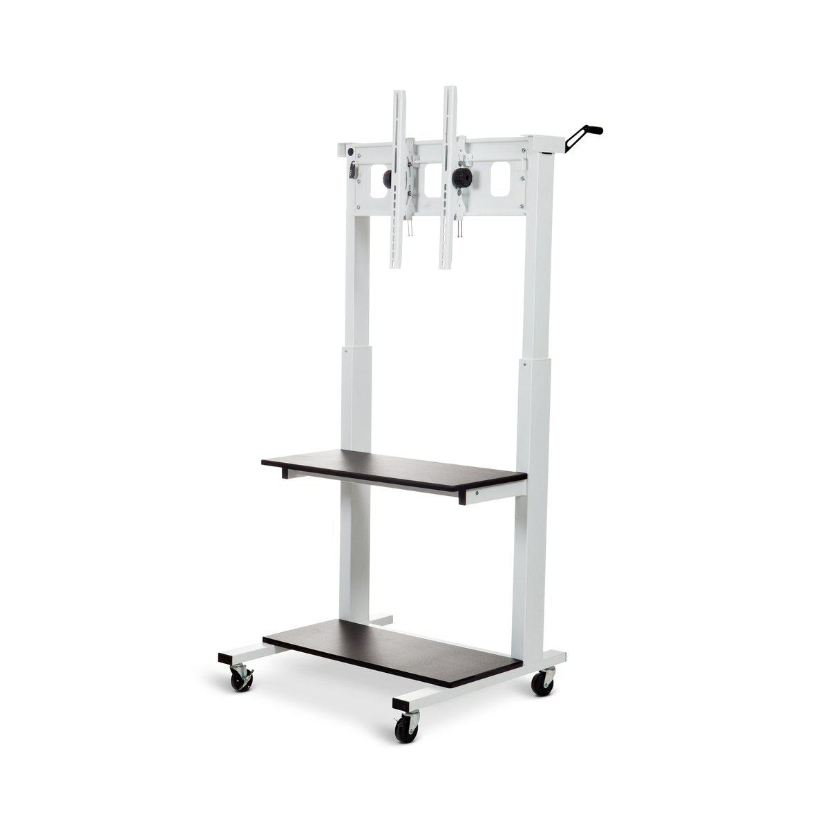 Crank-Adjustable Flat Panel TV Cart