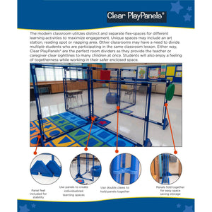 Clear Rectangle PlayPanel - Set of 3